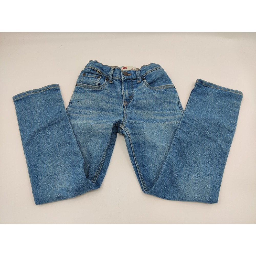Levis 511 Slim Boys Jeans Size 10 Regular Medium Wash Blue Adjustable Waist